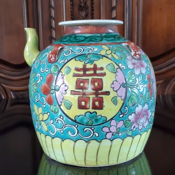 Vntg Handcrafted Asian 7" Tea Pot w/ Original Lid made in 🇵🇭Philippines - Picture 1 of 16